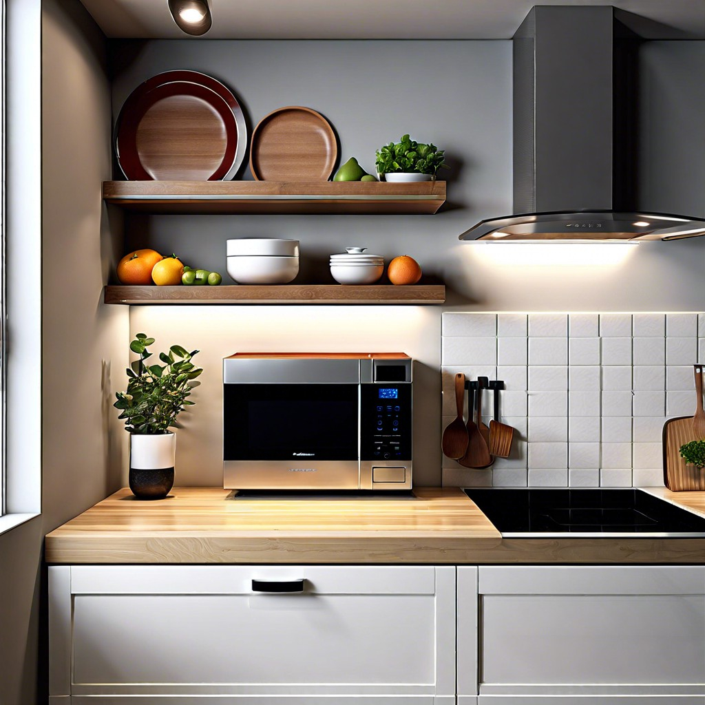 15 Creative Microwave On Countertop Ideas for Beyond the Countertop Creative Microwave Placement Ideas