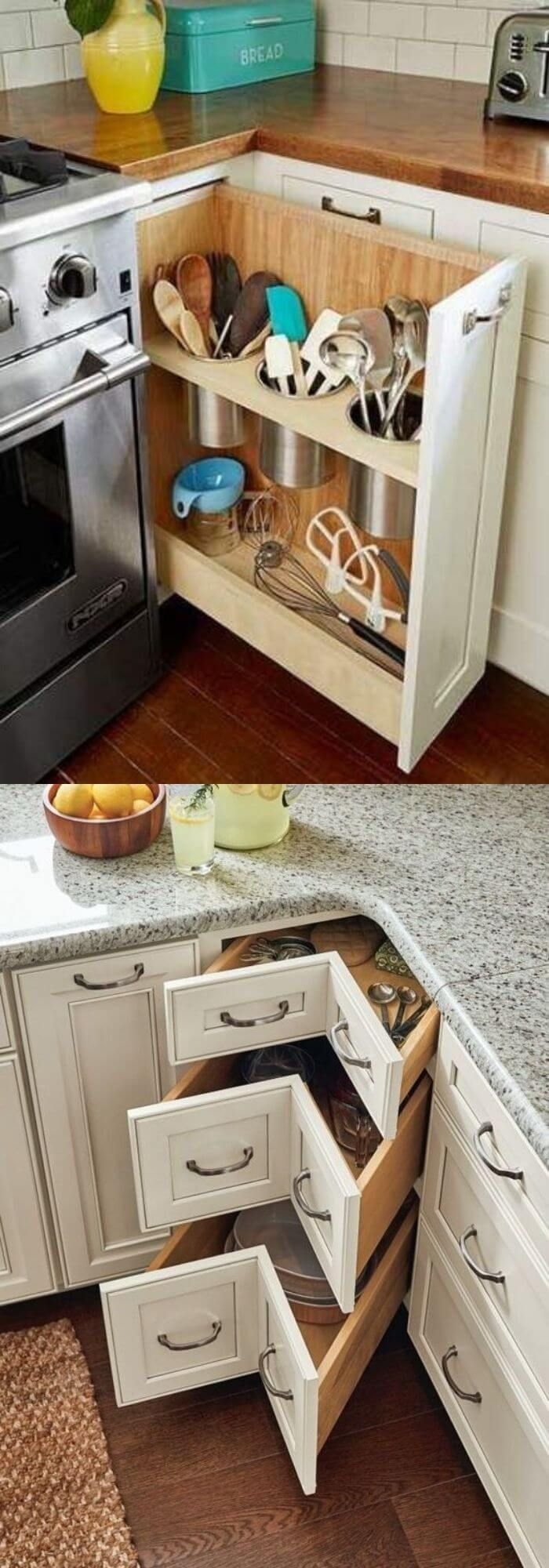 15 Genius Storage Solutions For Small Kitchens - Homystyle throughout