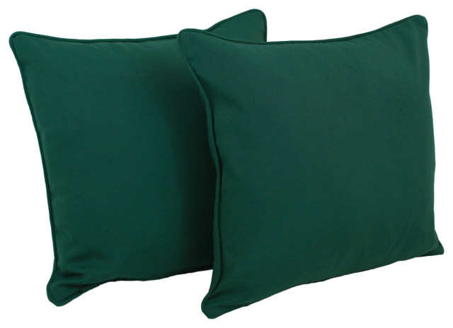 18" Double-Corded Solid Twill Square Throw Pillows, Set Of 2, Forest ... with regard to The Craftsmanship Behind Exceptional Double-Corded Forest Green Twill Throw Pillows