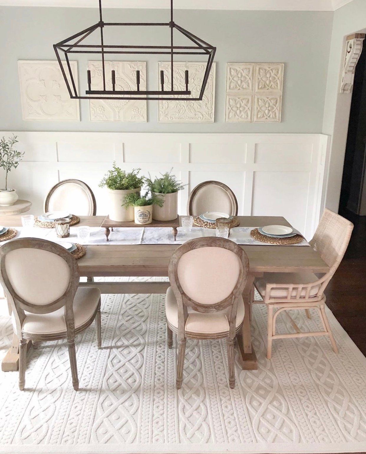 20 Gorgeous Farmhouse Dining Room Inspirations - Chaylor &amp;Amp; Mads throughout Styling Your Dining Space with Driftwood Grey Farmhouse Seating