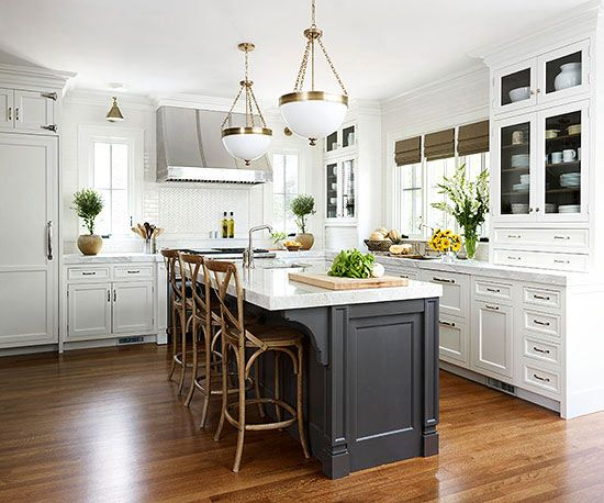 22 Contrasting Kitchen Island Ideas For A Stand-Out Space | White ... for Beyond the Basics Exploring Design Dynamics in White Kitchens with Contrasting Islands