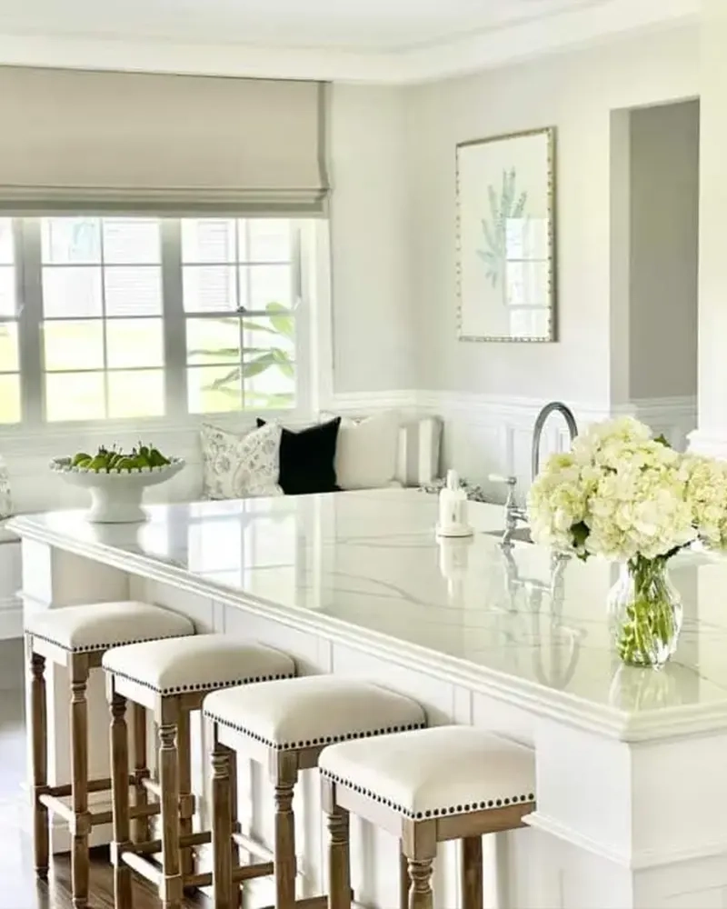 33 Beautiful White Kitchen Island Ideas You Must See - Home Deviser inside 7 White Kitchens That Make The Case For Painting The Island