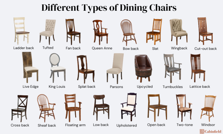 37 Different Types Of Dining Chairs (Designs And Styles) - Cabinfield Blog pertaining to From Design to Dining The Anatomy of a Perfect Dining Chair