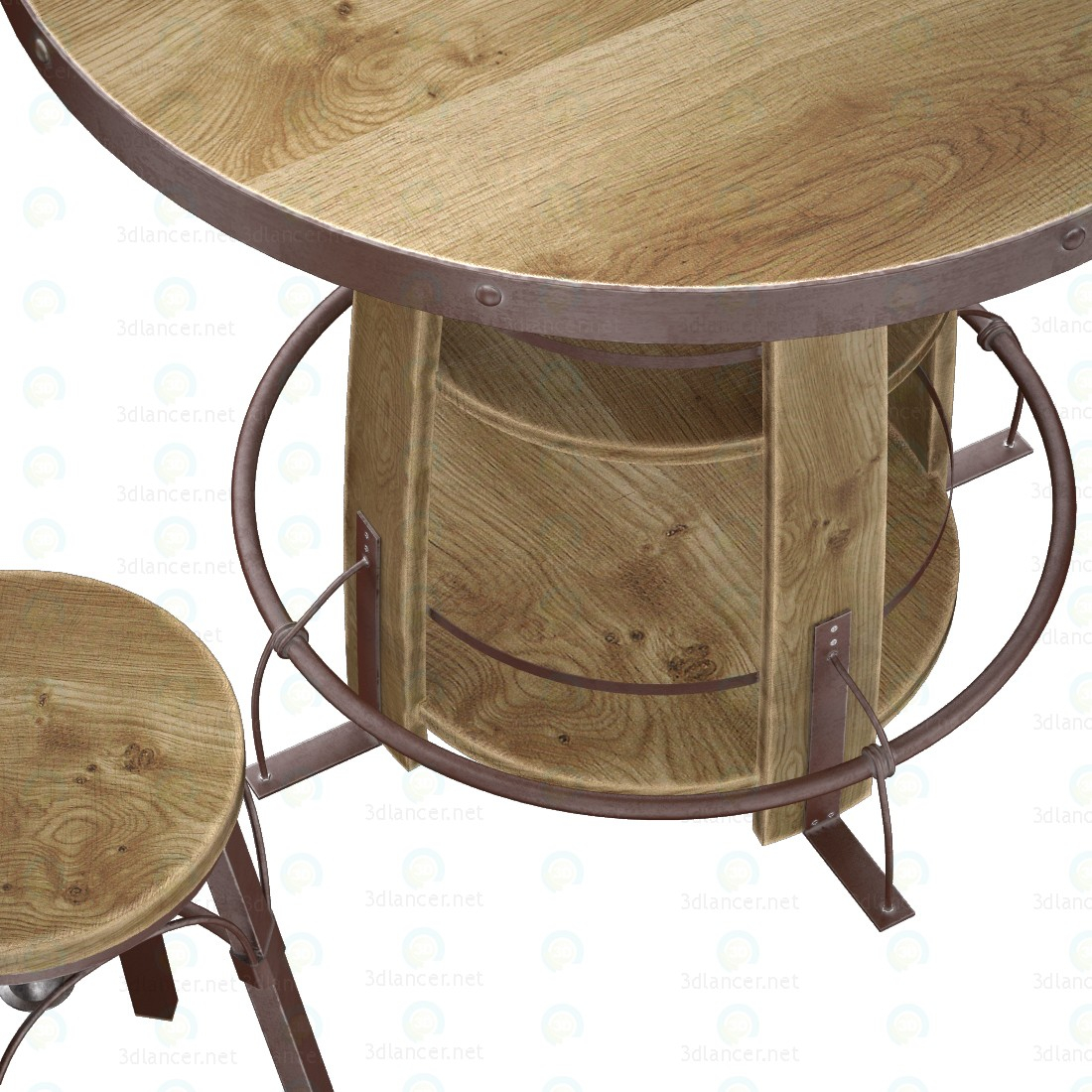 3D Model Bayshore Pub Table Set | 11838 | 3Dlancer.net in Bayshore Pub Tables Decoding Styles Materials and Durability