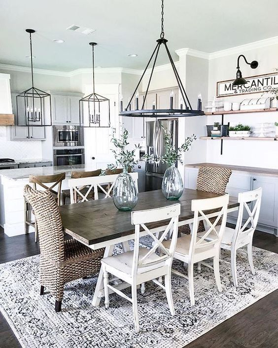 62 Farmhouse Dining Rooms And Zones To Get Inspired - Digsdigs in Styling Your Dining Space with Driftwood Grey Farmhouse Seating