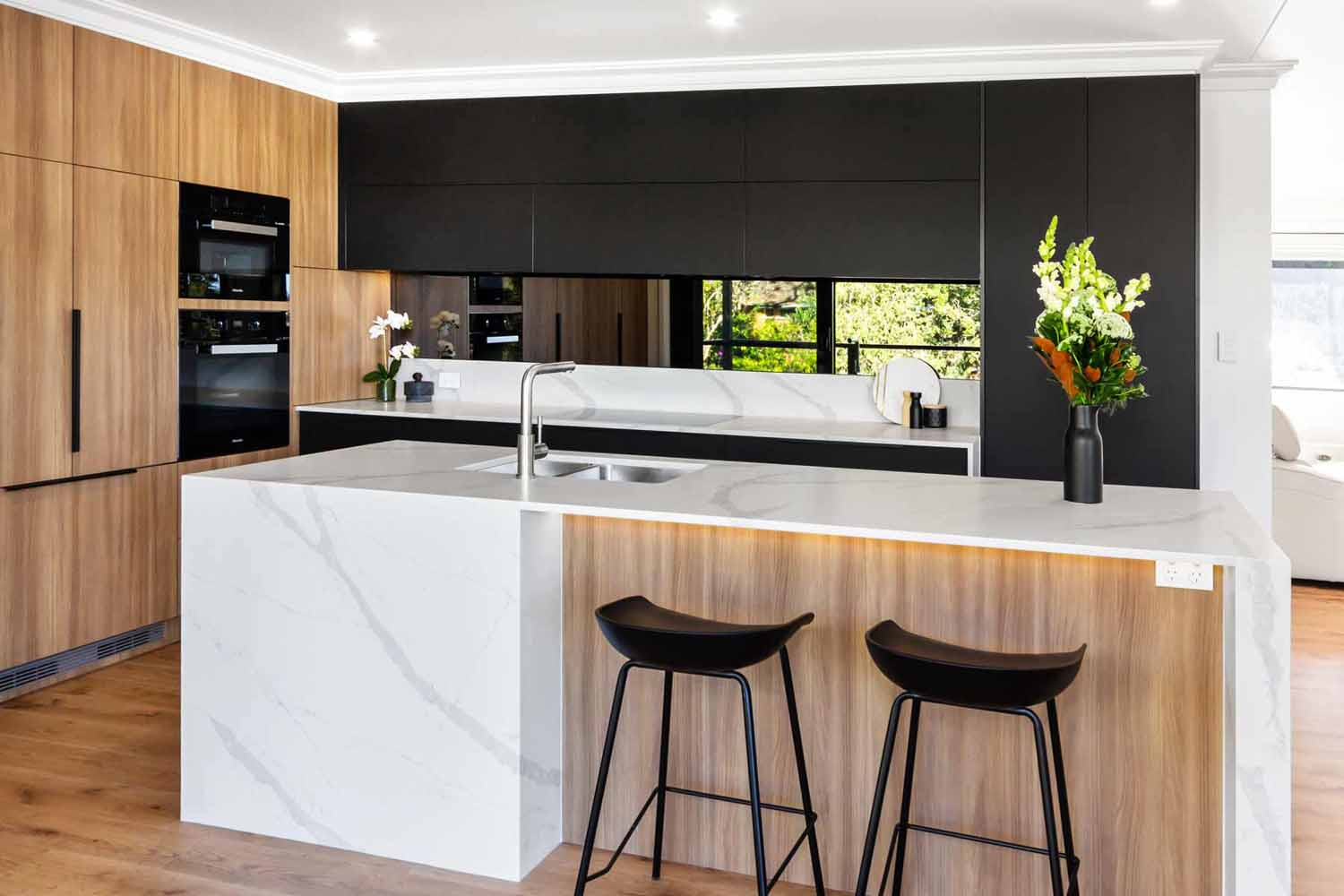 A Modern Kitchen To 'Wow' Your Guests - Complete Home inside Unlocking Drama The Art of Dark Finishes in Modern Kitchens