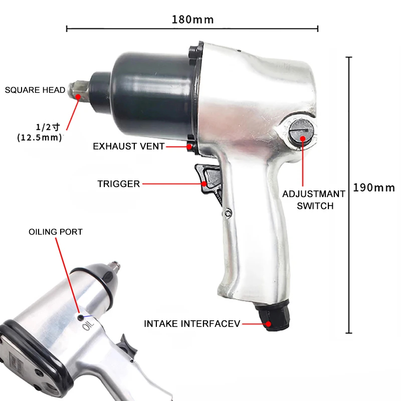 Comparing air impact wrench designs for different industrial applications