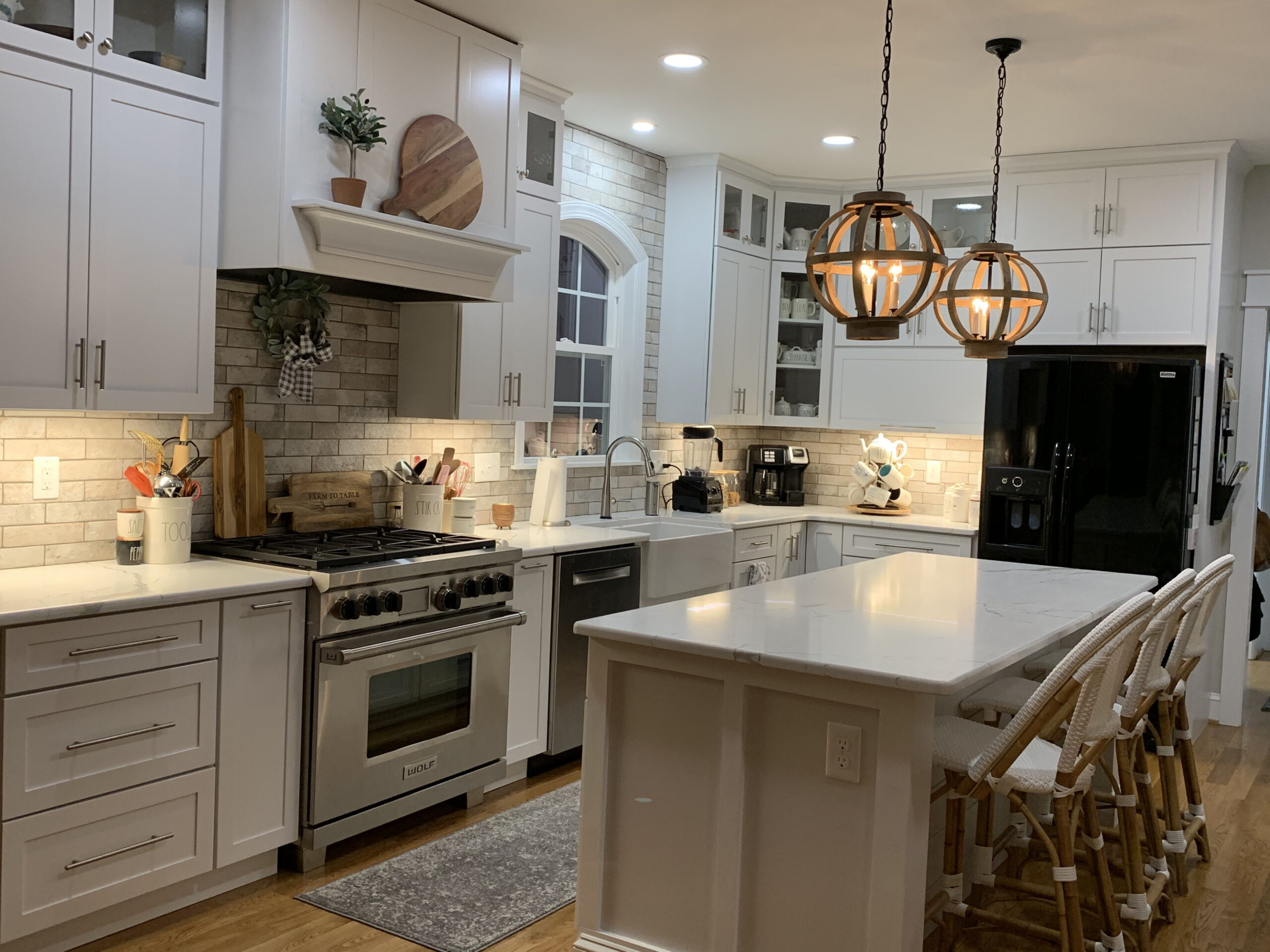 All White Kitchen Makeover | Kitchen Remodel with regard to Three successful kitchen makeovers featuring bright whites and natural wood