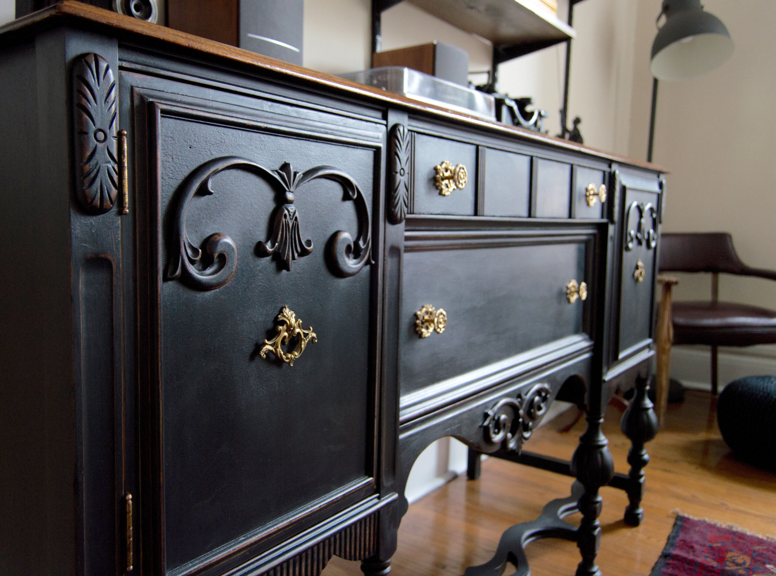 Antique Buffet Restoration Using Black Chalk Paint | Ahşap, Dekorasyon in Understanding the Enduring Appeal of Antique Black Finishes in Furniture
