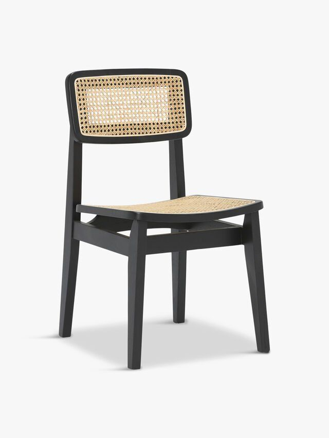 Barker And Stonehouse Malin Dining Chair, Black Beech And Rattan ... regarding Malin Upholstered Dining Chairs Decoding the Details
