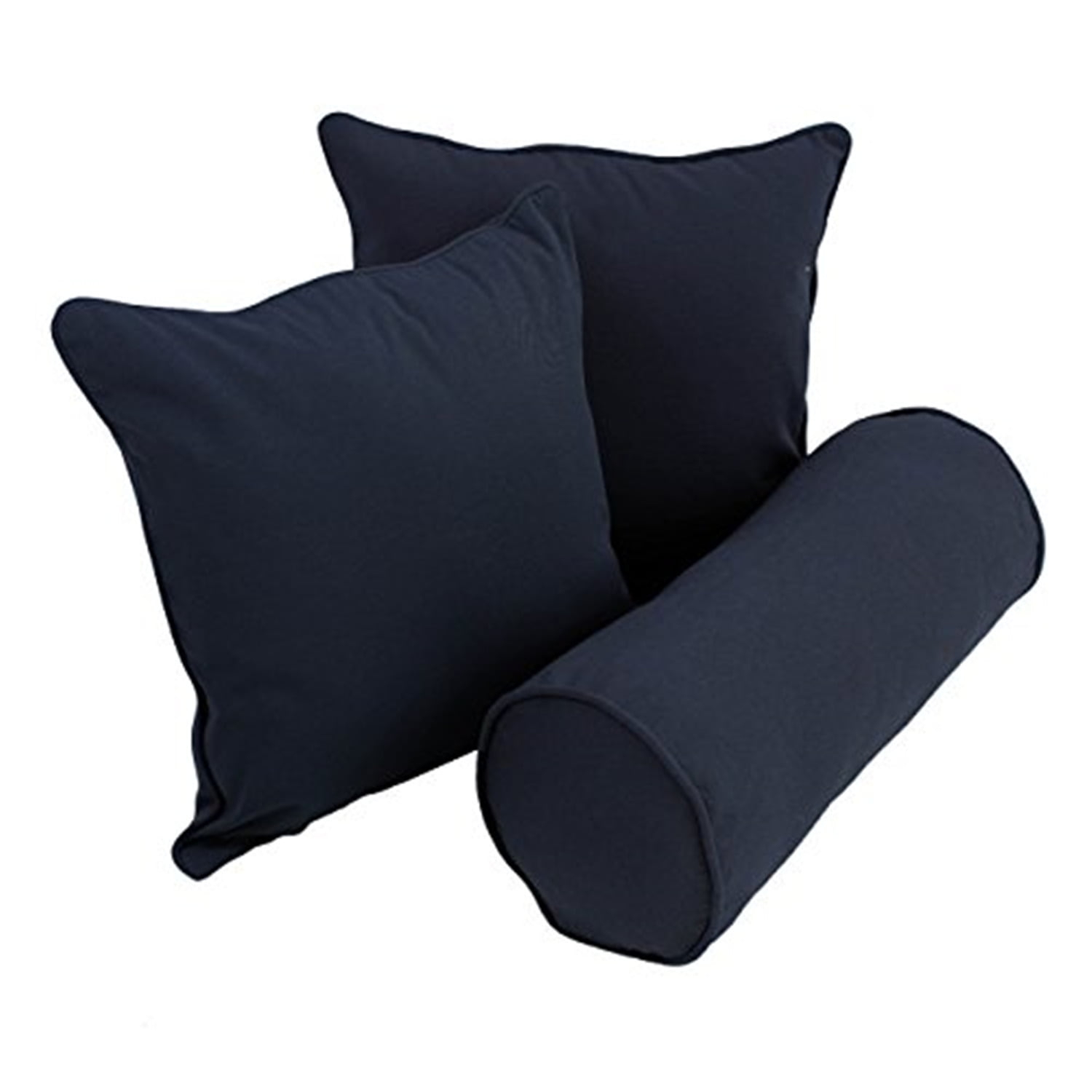 Blazing Needles Double-Corded Solid Twill Throw Pillows With Inserts ... pertaining to