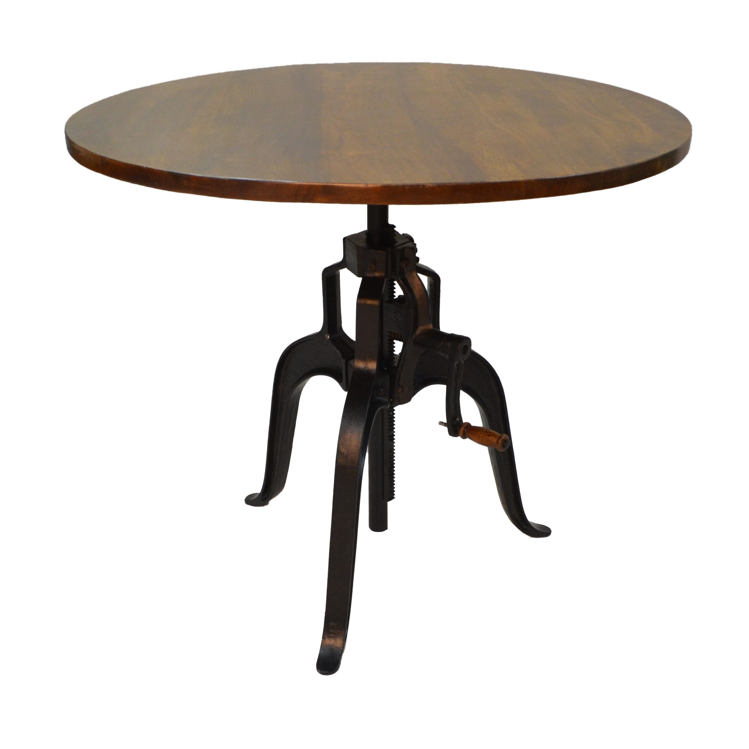 Carolina Living Velio Bistro Table - Chestnut Top - Black Base - On ... within