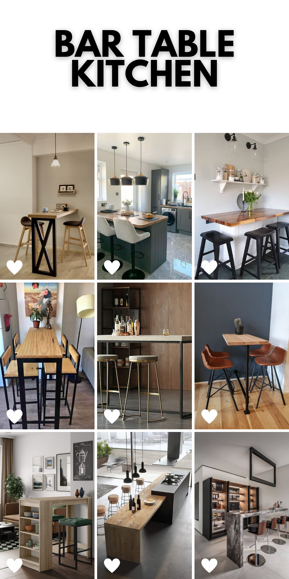 Design considerations for compact bar tables that maximize space efficiency