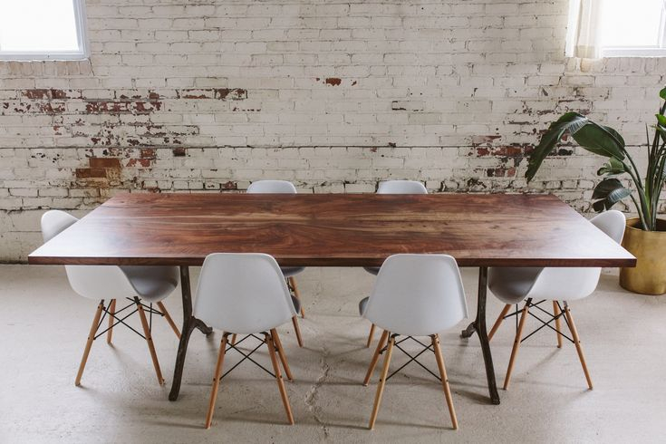 Claro Walnut Dining Table With Steel Leg Base — Stockton Heritage ... with regard to American Woodcrafters Stockton 42-Inch High Pub Table With Gray Metal Base