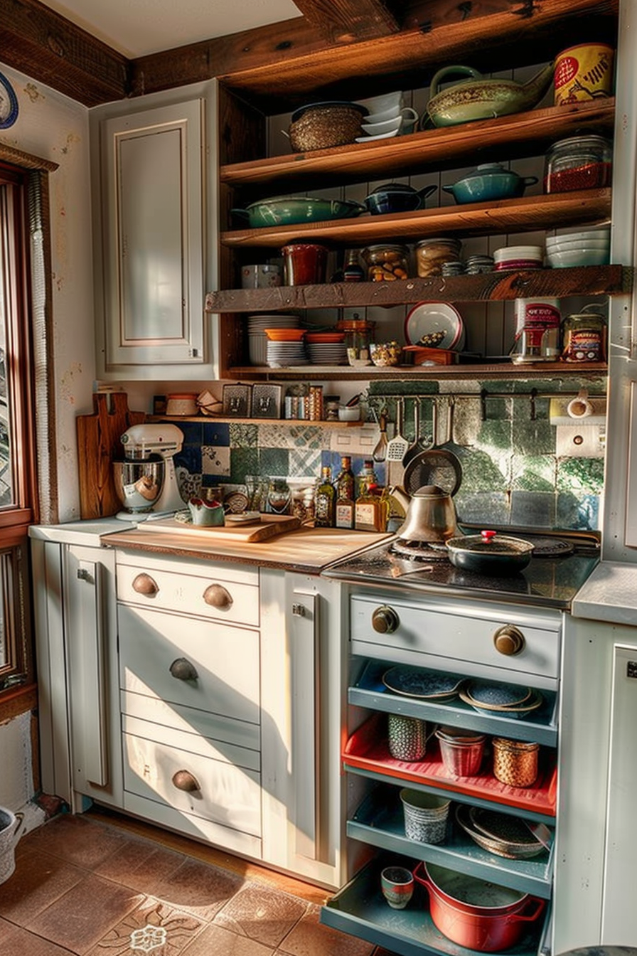 Clever Storage Solutions For Tiny Cottage Kitchens - Quiet Minimal ... regarding Maximizing Every Inch Ingenious Storage Solutions for Tiny Kitchens
