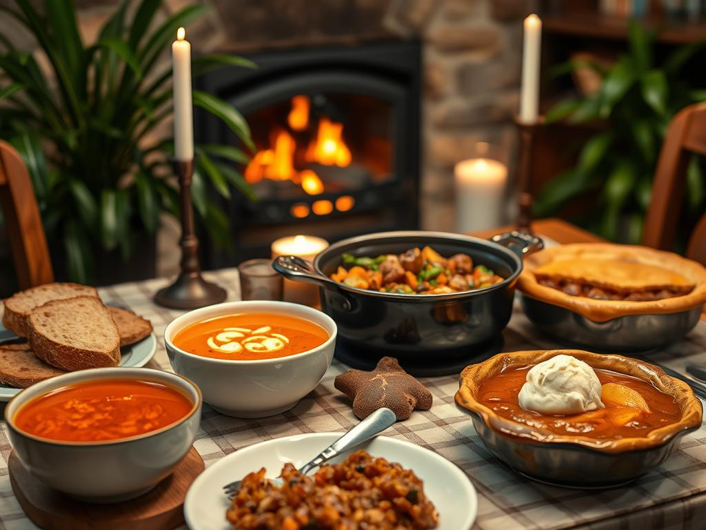 Finding Comfort in Every Meal Near the Fire