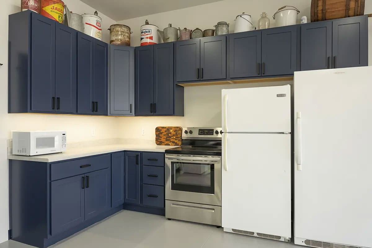 Custom Cabinets - Elevate Kitchen &amp;Amp; Bath throughout Inside a Dream: How Unexpected Blue Cabinets Elevate a Kitchen with Storage and Stunning Vistas