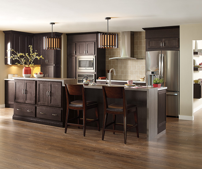 Dark Finish Modern Kitchen Cabinets - Kemper Cabinets inside Unlocking Drama The Art of Dark Finishes in Modern Kitchens