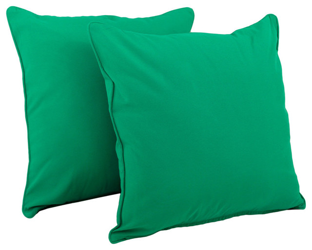 Double Corded Solid Twill Square Throw Pillows Inserts, Set Of 2, 25 ... throughout