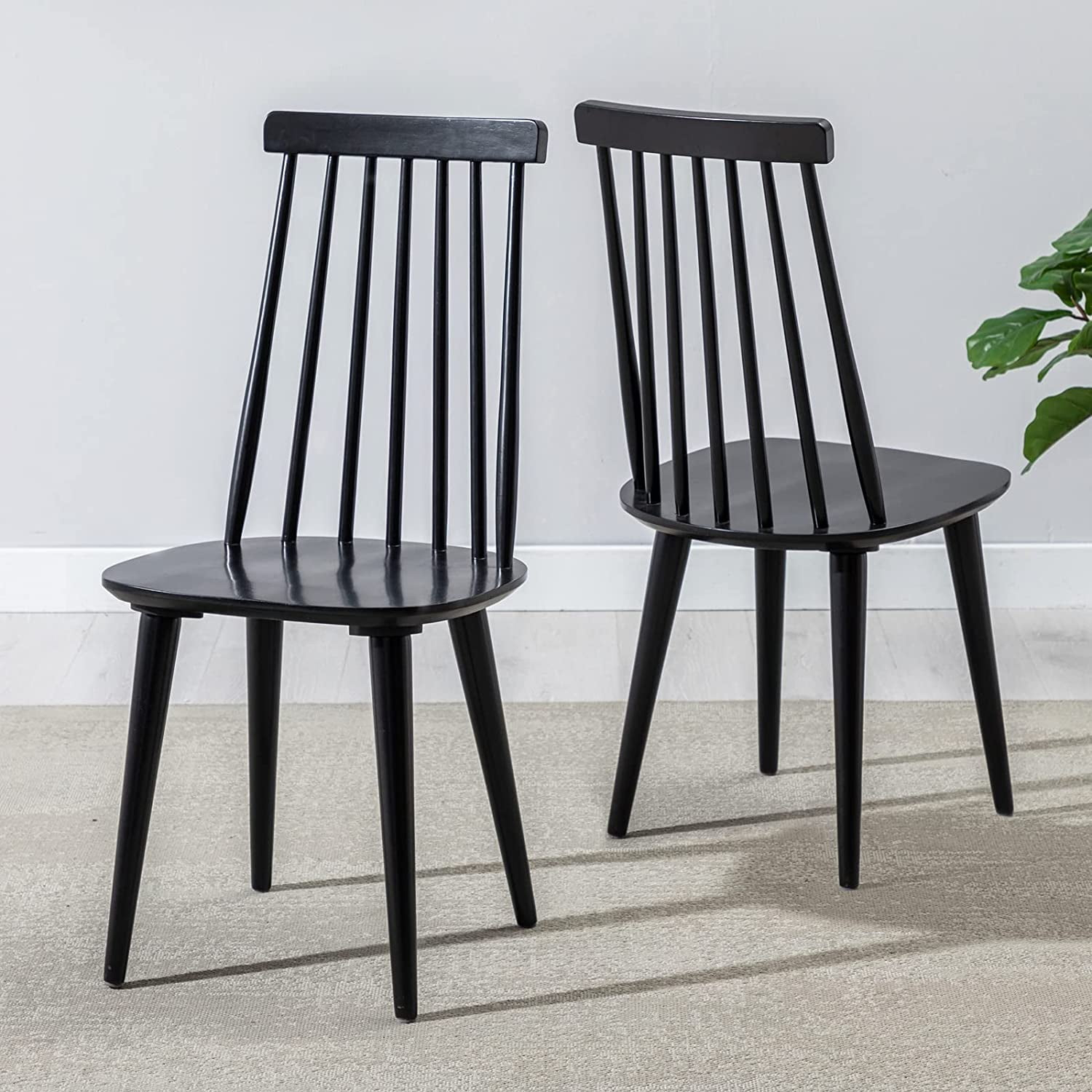 Duhome Set Of 2 Wooden Windsor Dining Chairs, Country Style Kitchen ... with regard to