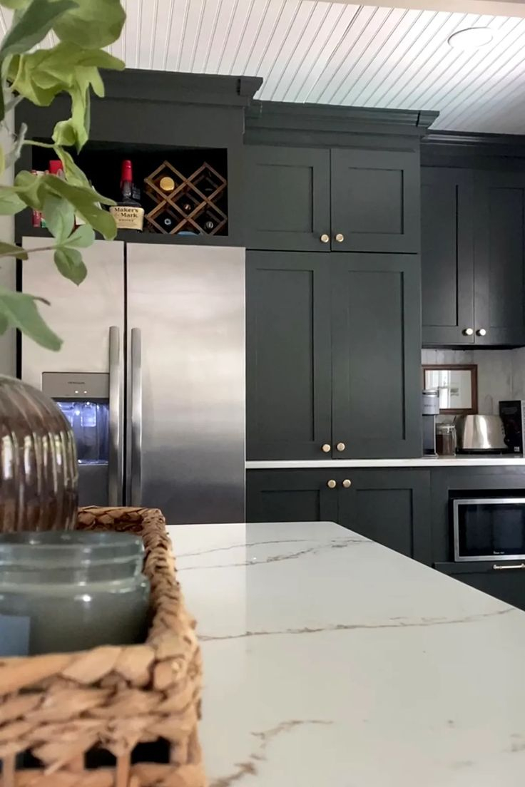 Extending Kitchen Cabinets To Ceiling | How To Raise Kitchen Cabinets ... regarding Inside a Dream: How Unexpected Blue Cabinets Elevate a Kitchen with Storage and Stunning Vistas