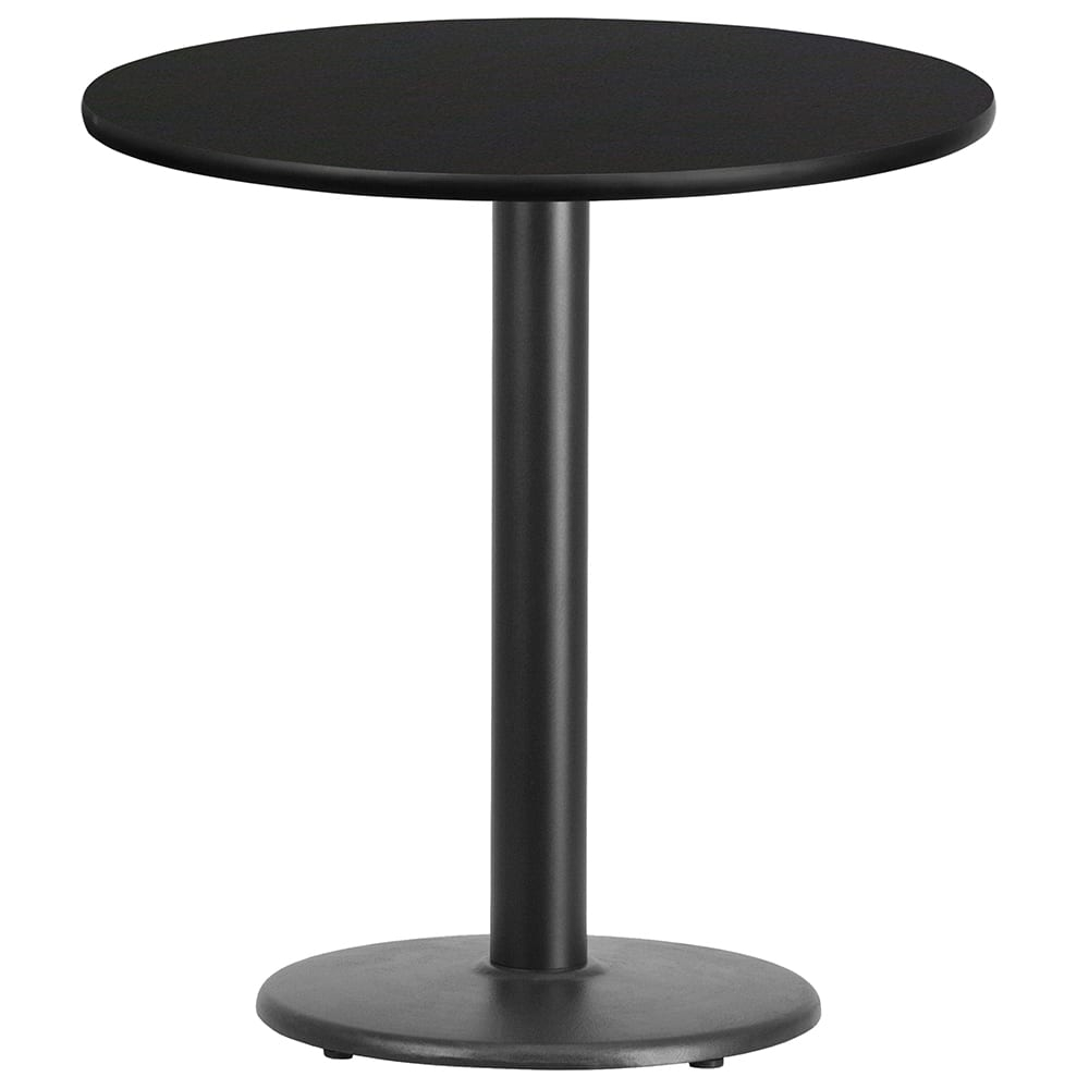 Flash Furniture Xu-Rd-24-Blktb-Tr18-Gg 24" Round Dining Height Table W ... regarding
