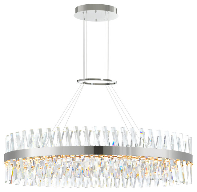 Glace Integrated Led Chrome Chandelier - Contemporary - Chandeliers ... in
