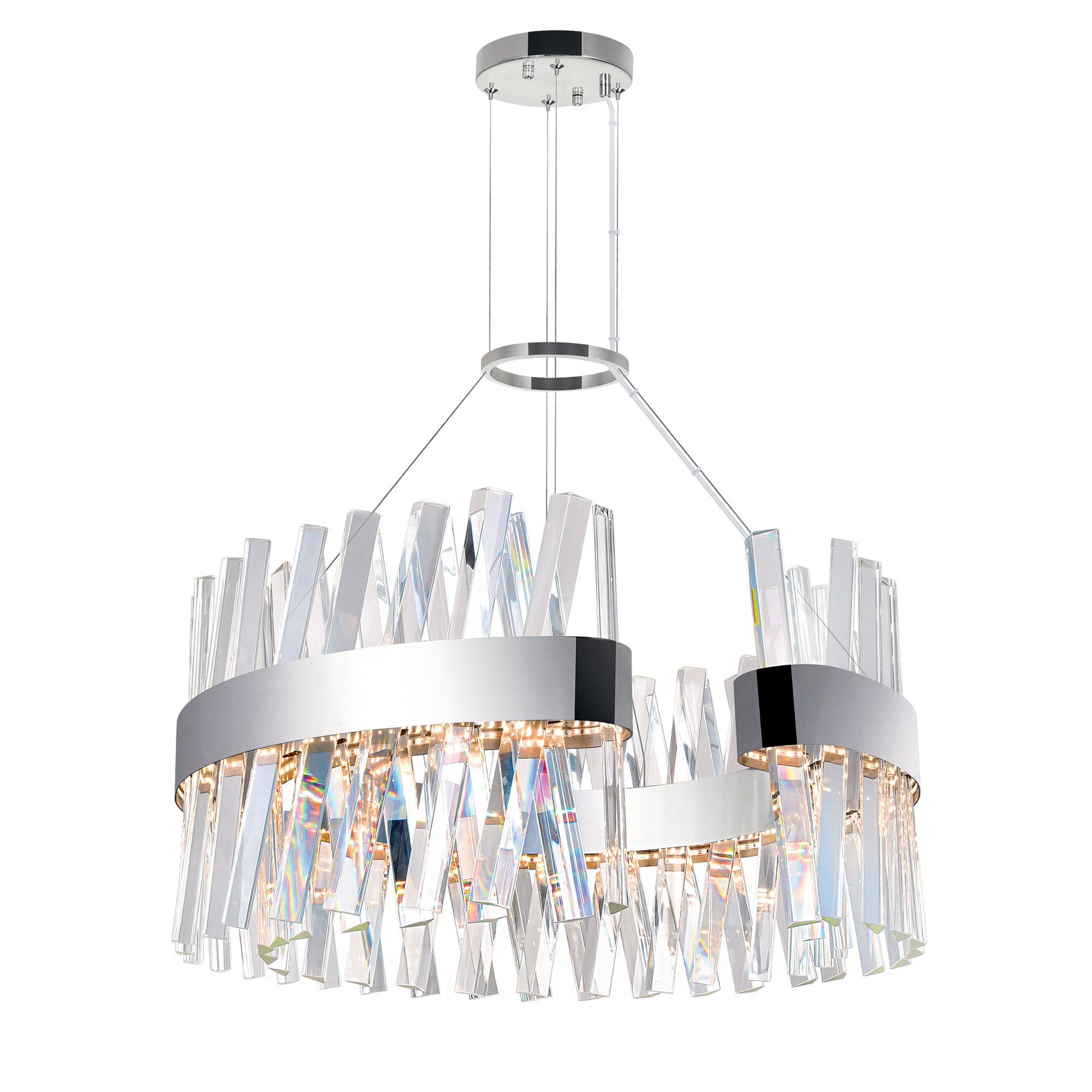 Glace Led Chandelier With Chrome Finish - Contemporary - Chandeliers ... in