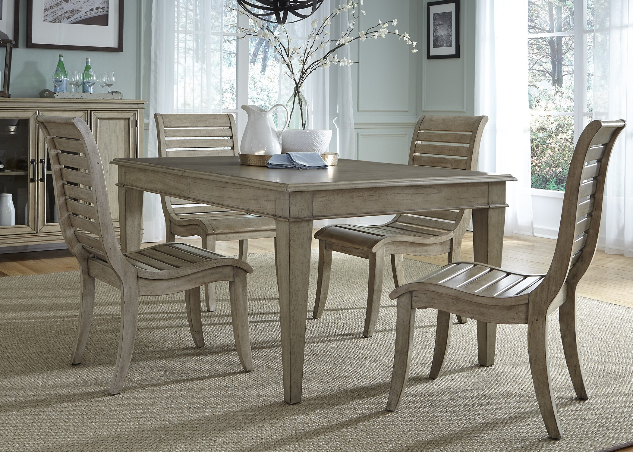 Grayton Grove Driftwood Extendable Dining Room Set, 573-T4284, Liberty within