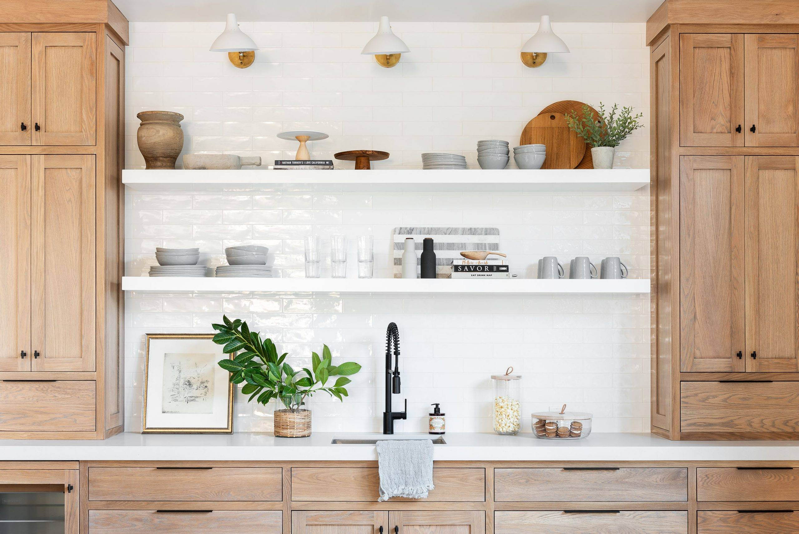How To Style Open Kitchen Shelving That’s Practical And Beautiful ... inside
