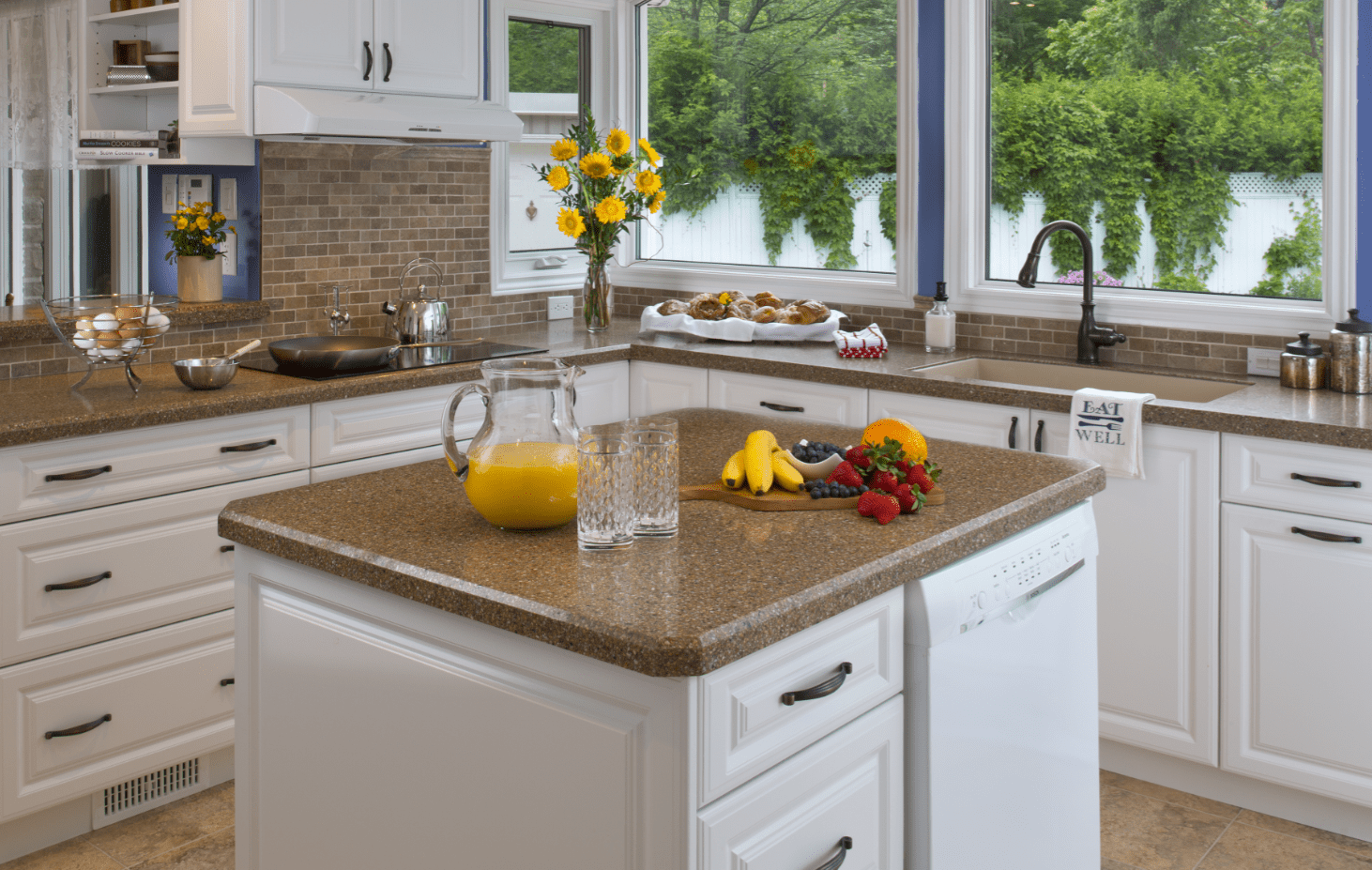 L Shaped Countertop - Concrete Countertops Pros &amp; Cons. regarding