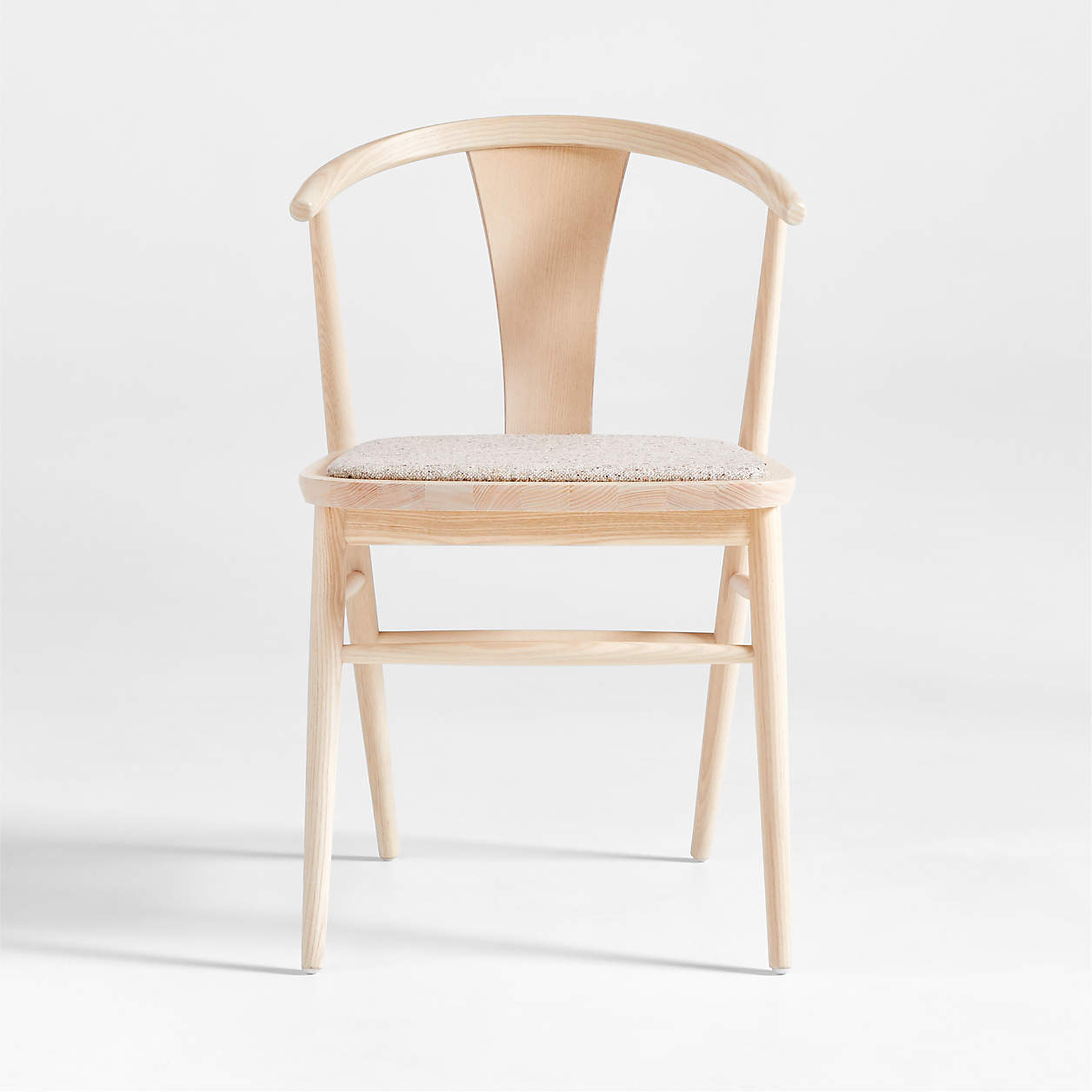 Malin Whitewash Ash Wood Dining Chair | Crate &amp;Amp; Barrel within