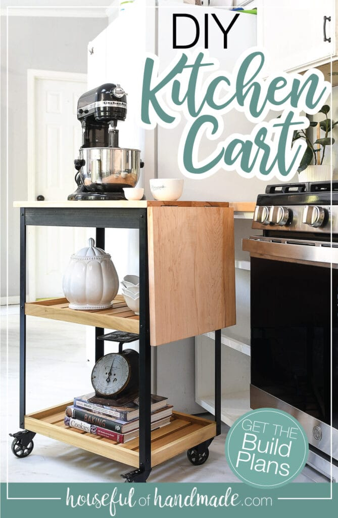 Modern Rolling Kitchen Cart Build Plans - Houseful Of Handmade pertaining to Making the Most of Your Kitchen Cart Practical Tips