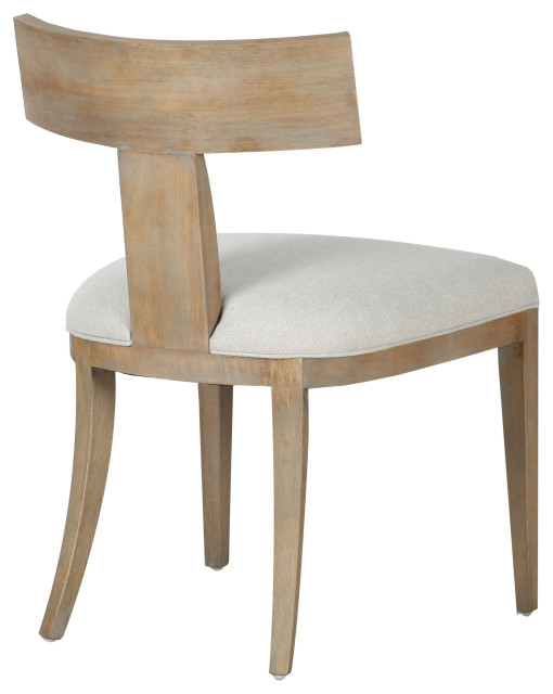 Modrest Fabien - Mid-Century Modern Beige Linen + Wood Dining Chair ... intended for Timeless Elegance How Beige Linen and Wood Transform Your Dining Area
