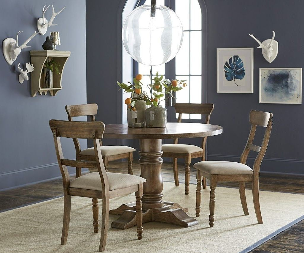 Muse Driftwood Driftwood Round Dining Room Set From Progressive ... throughout