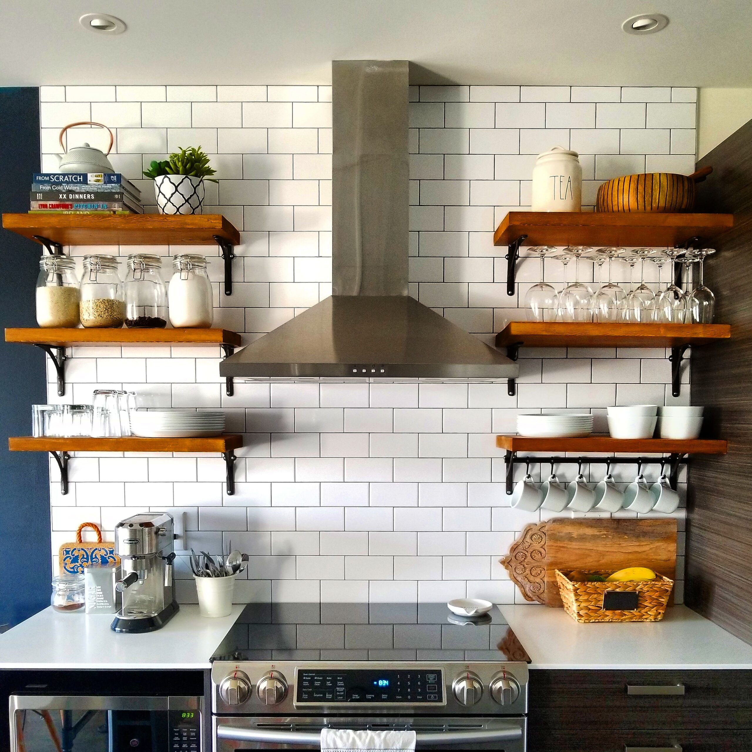 Open Kitchen Shelving: How To Build And Mount Kitchen Shelves with