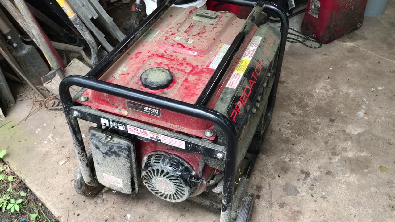 Predator 8750 Generator Runs Rough Then Dies - Youtube regarding What Happens When a Generator Powers On Then Dies Out