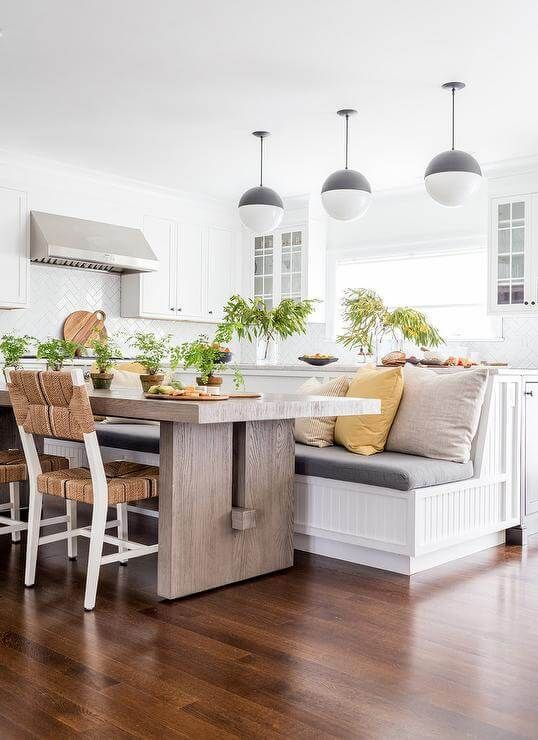 Rethink Your Kitchen Island With Banquette Seating | Kitchen Island ... intended for