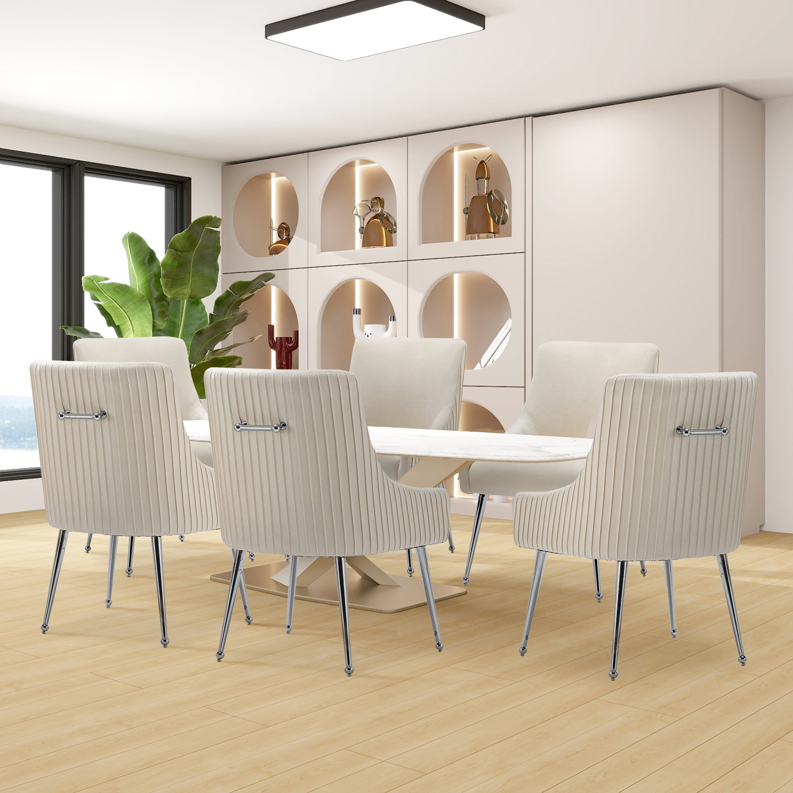 Seynar Modern Velvet Dining Chairs Set Of 6 ,Upholstered Side Accent ... in SEYNAR Chairs and the Modern Home A Timeless Combination