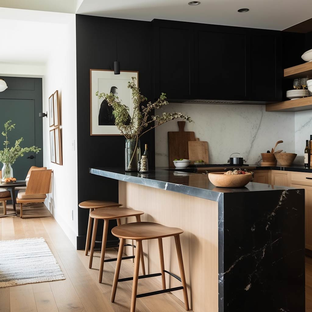 Stylish Kitchen Peninsula Ideas - Plank And Pillow inside