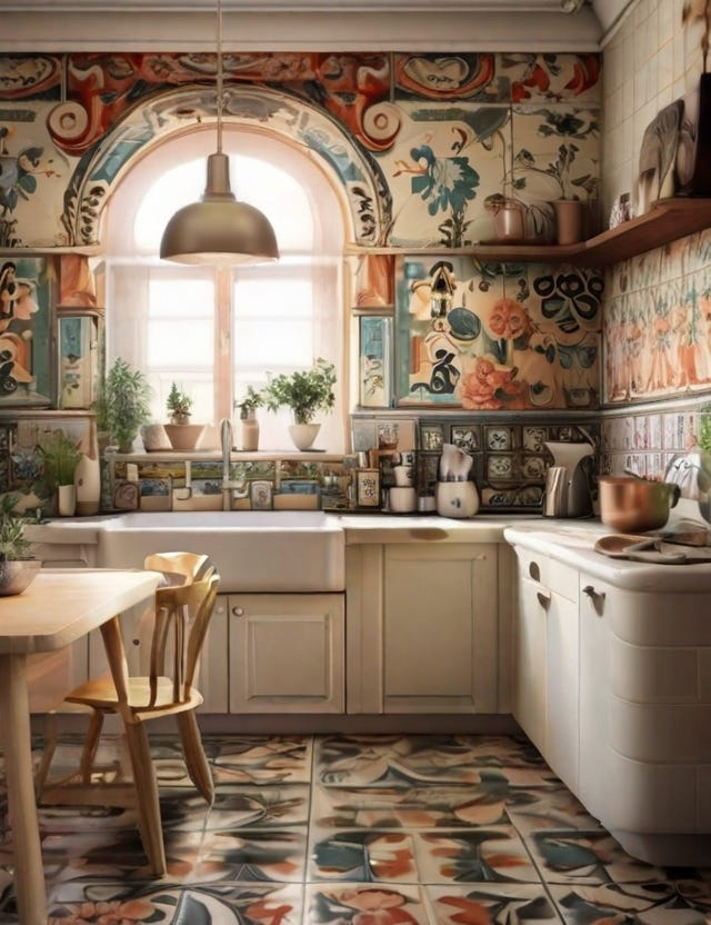 Title: Rediscovering Charm: Vintage Tile Print Wallpaper Ideas For Your ... within