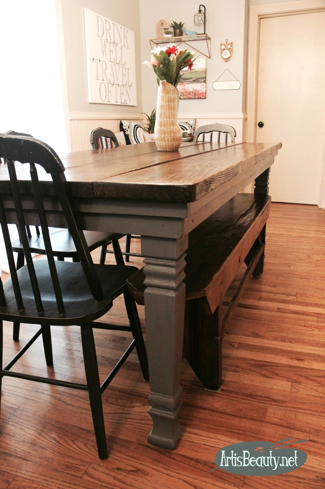 Updating The Legs Of My Diy Build It Yourself Farmhouse Table ... for