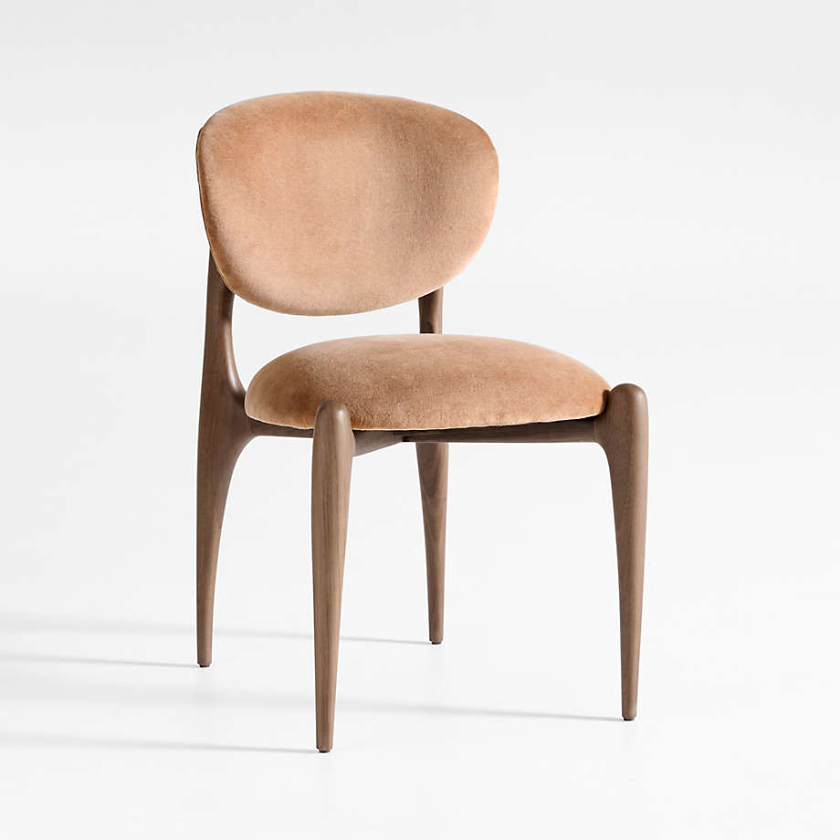Via Toffee Brown Velvet Walnut Wood Dining Side Chair + Reviews | Crate ... for Understanding the Enduring Appeal of the Bordeaux Toffee Brown Wood Side Chair