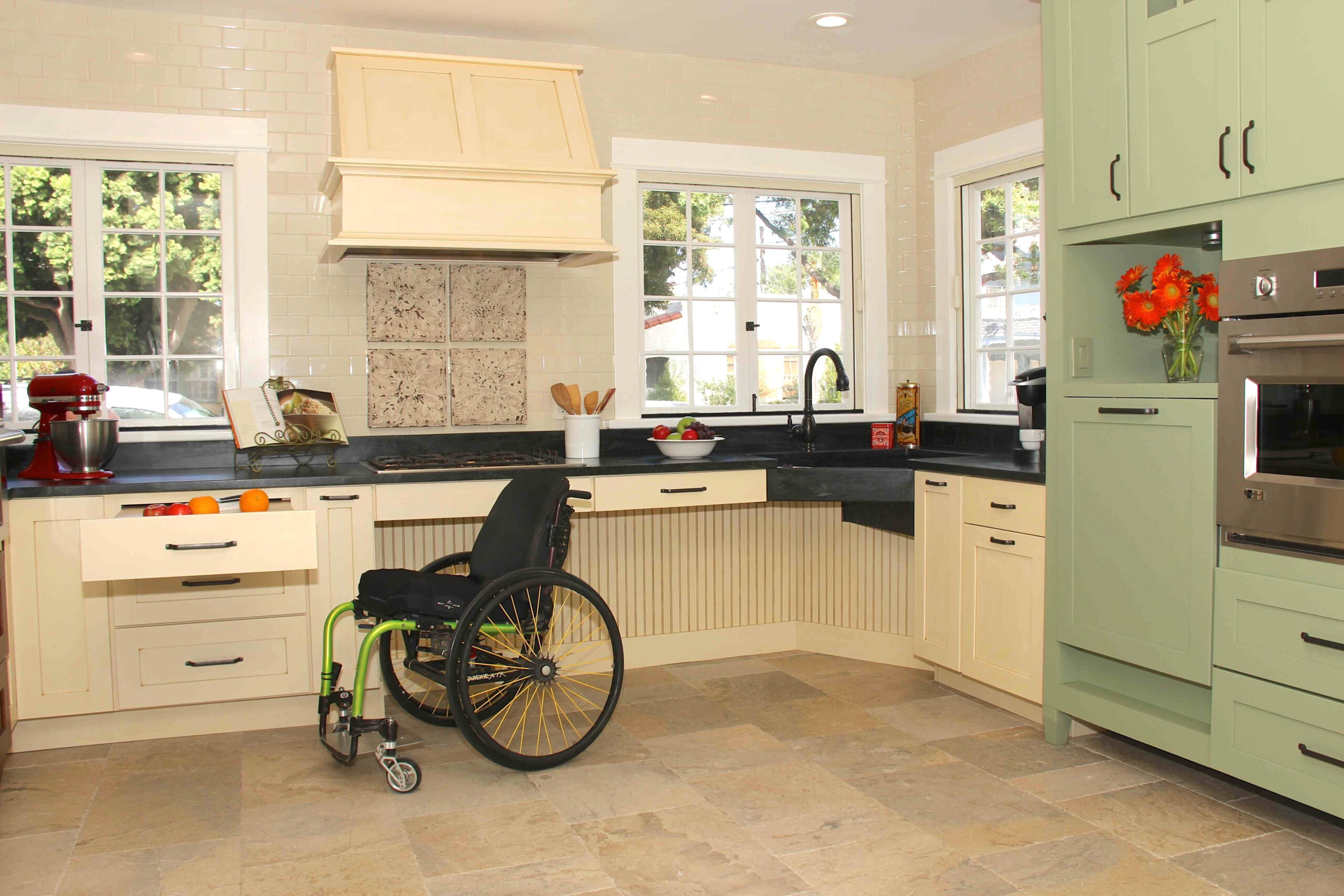 Wheelchair Accessible Kitchen Design - Apartment Layout throughout