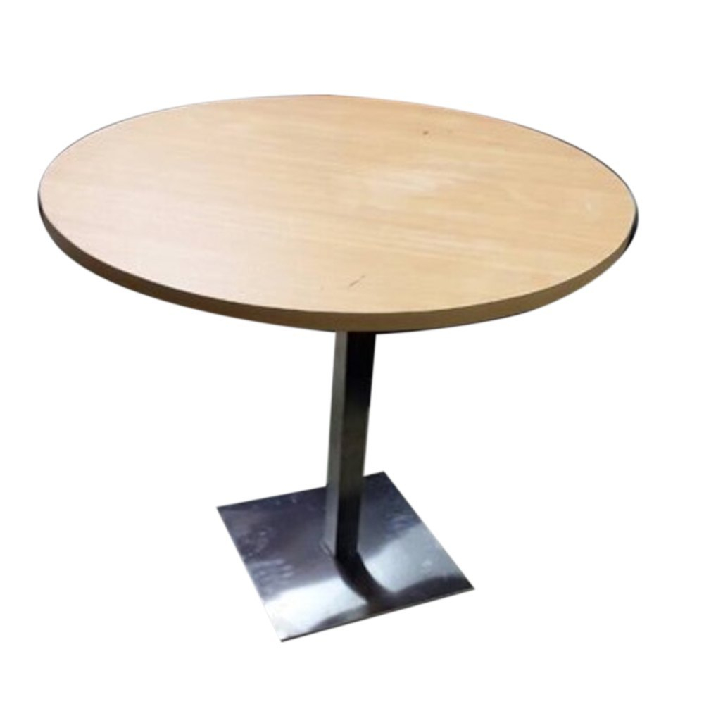 Wooden (Table Top) Brown Round Cafeteria Table, For Restaurant, Size ... pertaining to