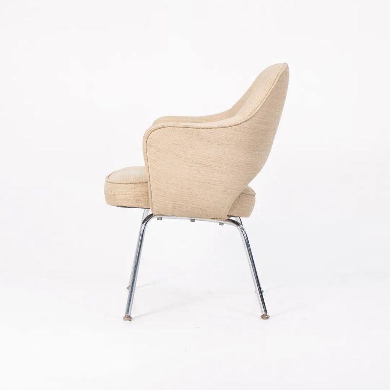1960S Eero Saarinen For Knoll Executive Armchair In Tan Fabric For Sale ... within Exploring the Design Philosophy Behind The Iven Dining Armchair