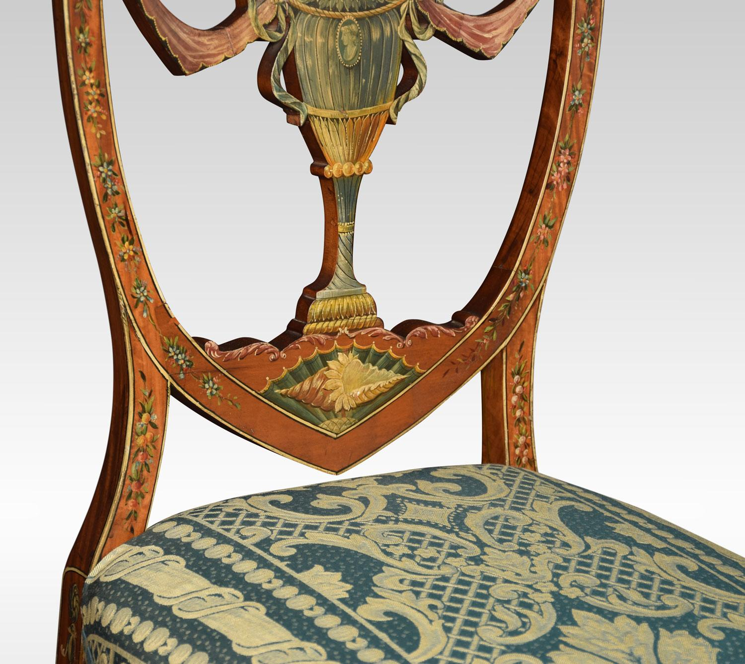 19Th Century Sheraton Revival Satinwood Chair For Sale At 1Stdibs inside Preserving the Heritage of Sheraton's Satinwood Side Chair