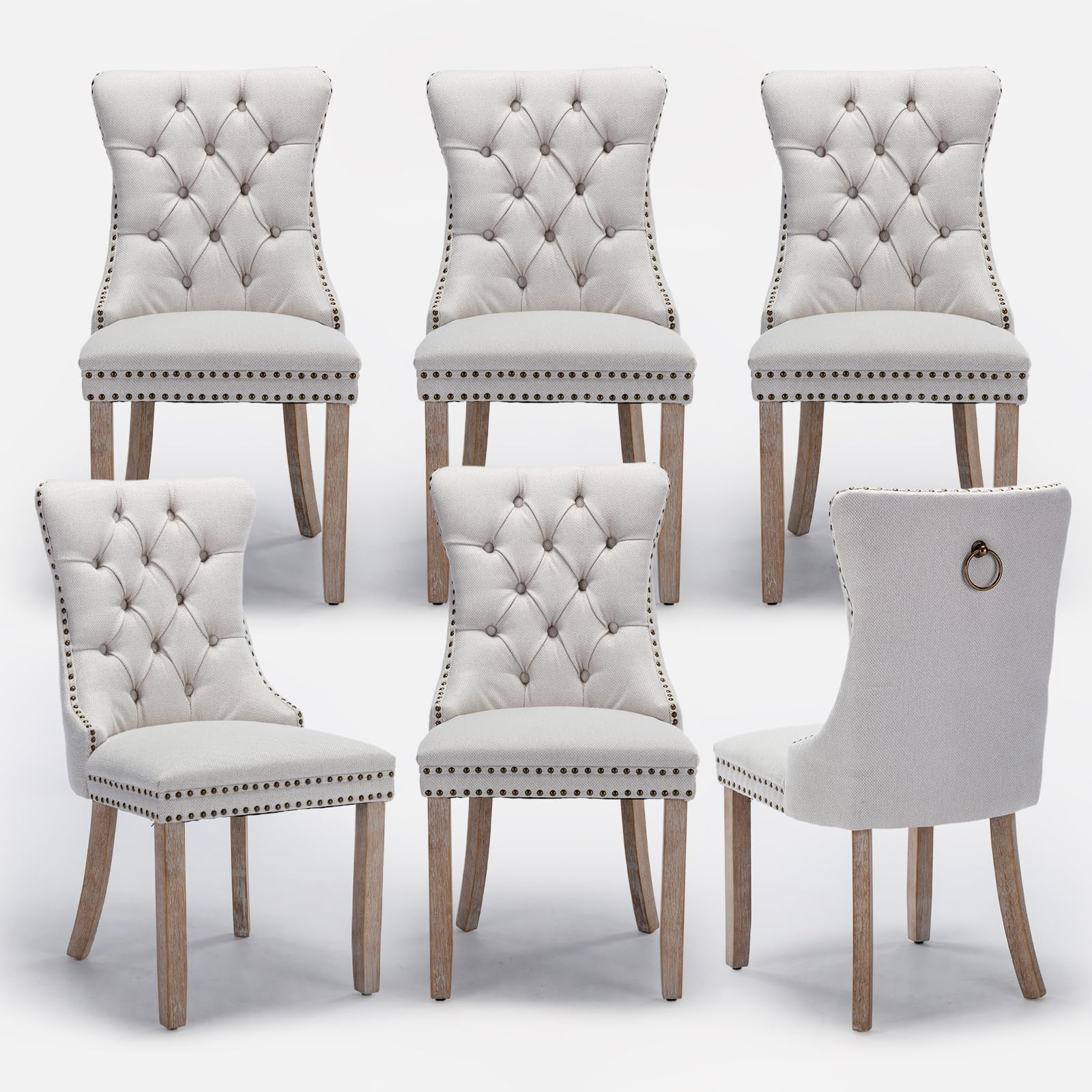 Amazon.com - Soartalent Linen Upholstered Dining Chairs Set Of 4 ... pertaining to Repose Upholstered Dining Side Chair