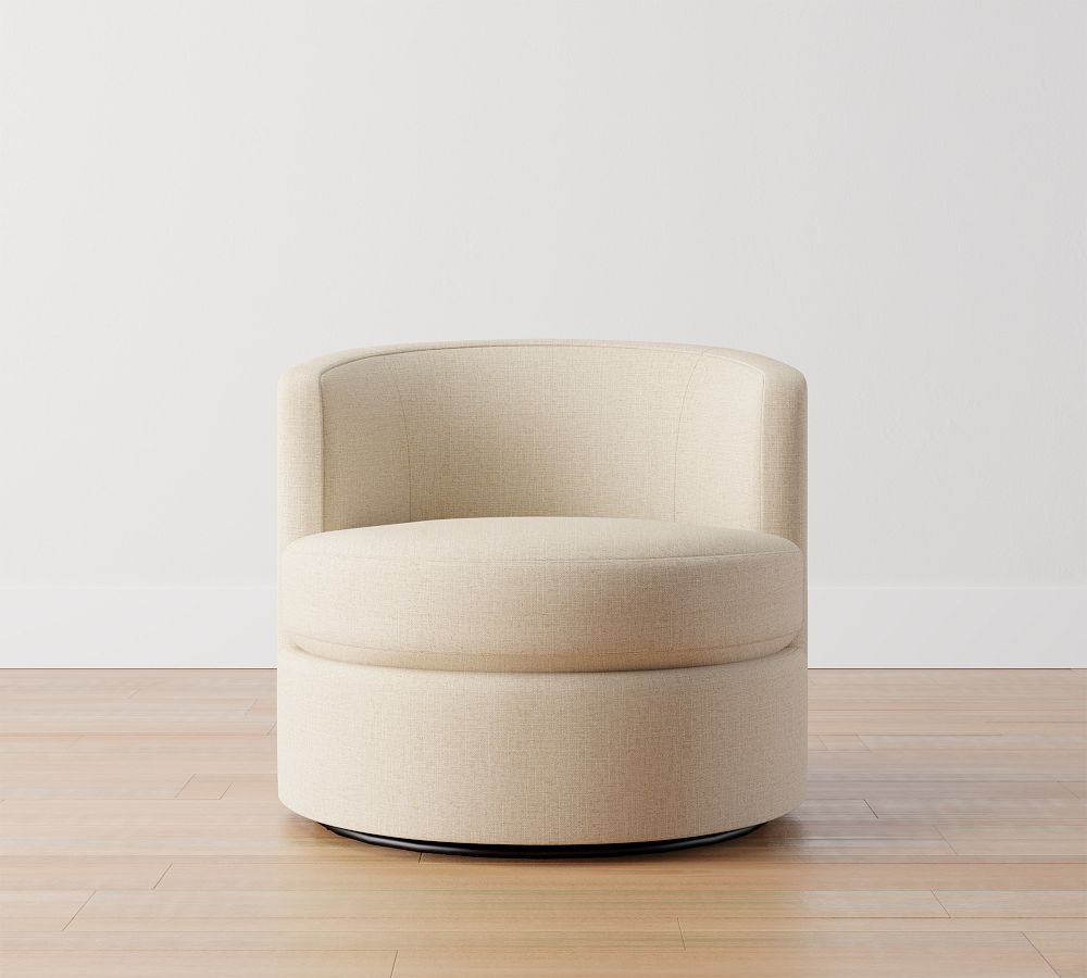 Balboa Upholstered Swivel Armchair | Pottery Barn with How to care for and maintain your Balboa Upholstered Dining Armchair