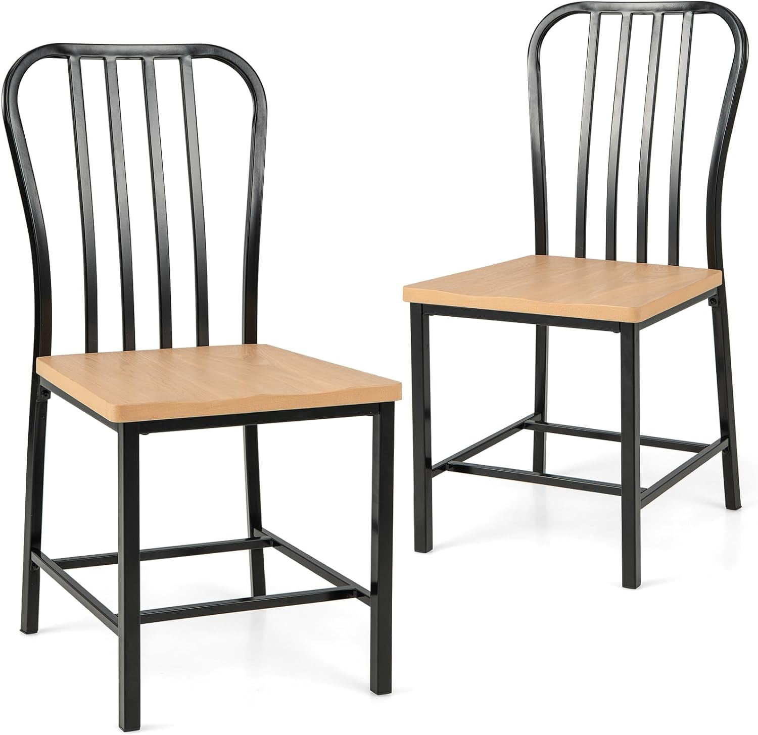 Dining Chair Set Of 2, 18.5 Inch Seat Height Armless Spindle Back ... intended for Exploring the Versatility and Durability of Iain Dining Chair Set Of 2 Natural